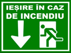 Placuta de salvare pentru iesire in caz de incendiu